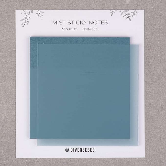 DiverseBee 50 Sheets Pastel Transparent Sticky Notes, 3x3” Clear Sticky Tabs - Image 7