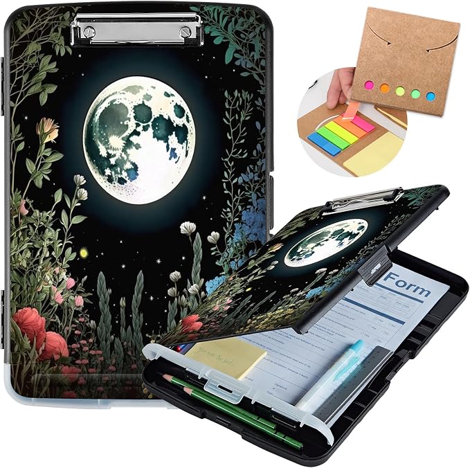 Clipboard with Storage, Heavy Duty Plastic Storage Clipboard with Low Profile by Unknown