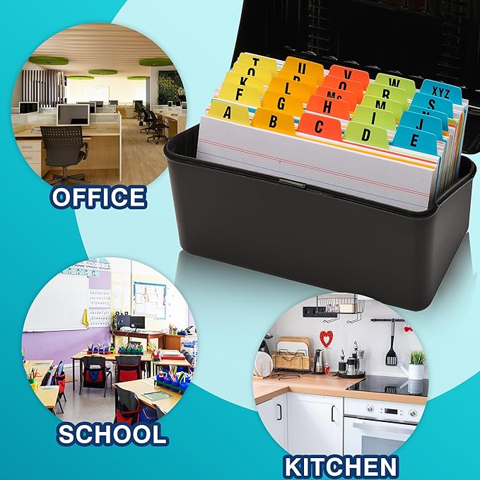 Chell 3x5 Plastic Index Card Dividers, Heavyweight Poly Index Card Guides A-Z - Image 6