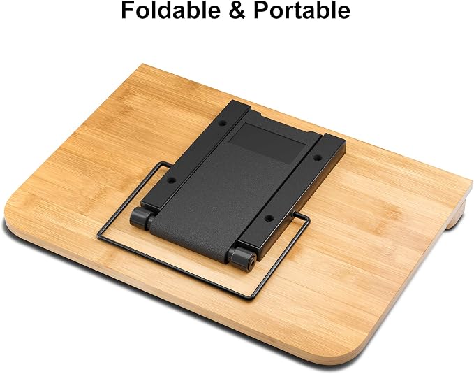 Readaeer Bamboo Book Stand, Large Book Holder - Image 4
