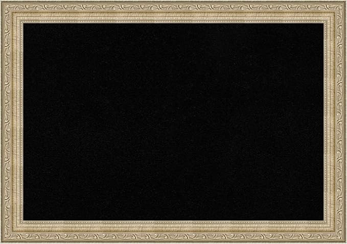 Amanti Art Black Cork Board for Wall, 14x20 Vision Board with Gold Frame, Small Corkboard Office Decor for Home Organization, Traditional Corkboard Pinboard to Display Items for Home Organization in-DeskLoop Office