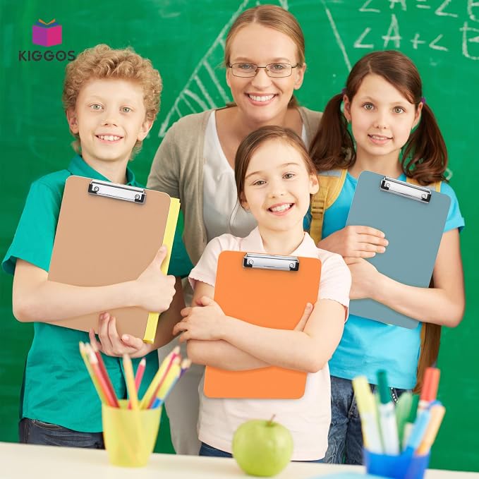 Kiggos 6 Pack Boho Colored Clipboards Plastic Clipboards - Image 5