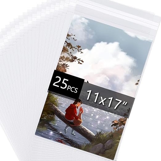 Falling in Art Acid Free 1.496mil Crystal Sealed Clear Bags by FallinginArt