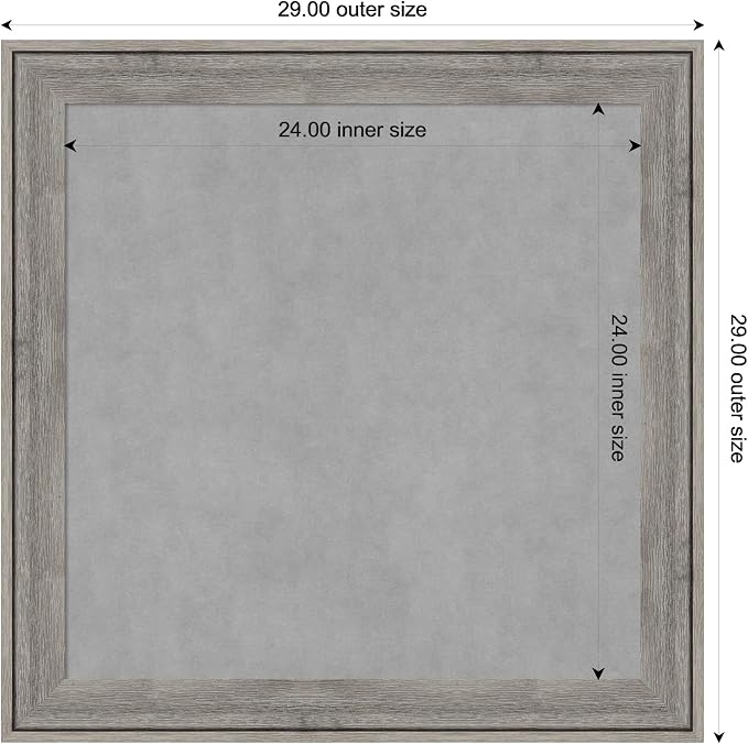Amanti Art Grey Framed Magnetic Board 29x29 Medium Vision Board - Image 4