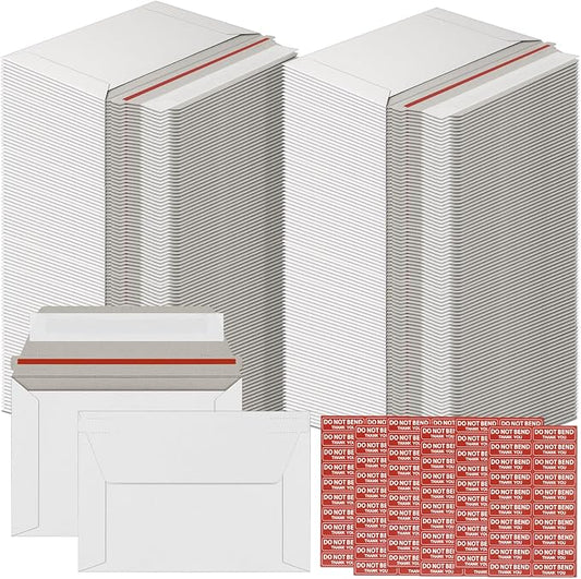 200 Pack Rigid Mailers 4.5x6.5 Inch Self Seal Document Mailers, Protective Flat by Unknown
