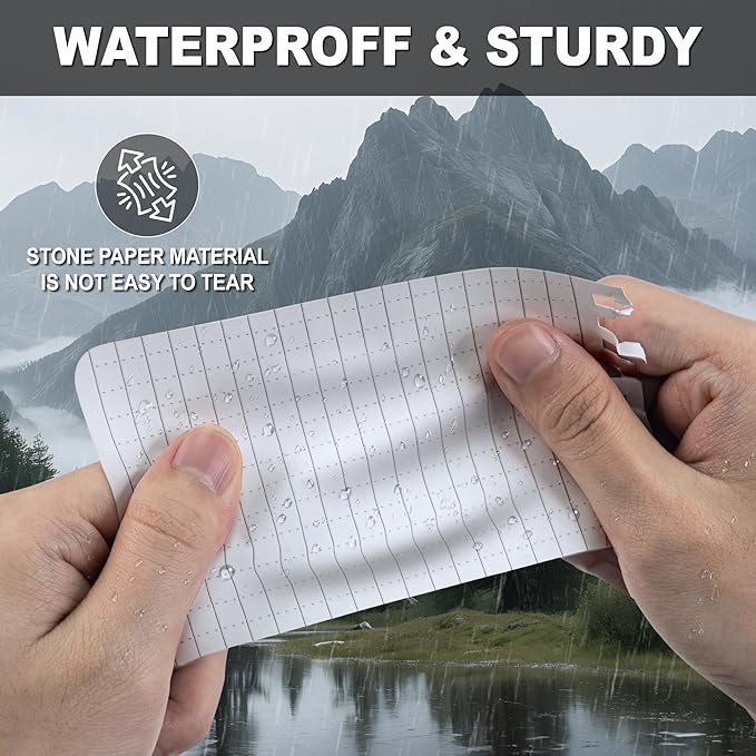 GLORYFIRE Waterproof Notebook, 5 Pack All Weather Note Pads, Tactical Memo Book - Image 2