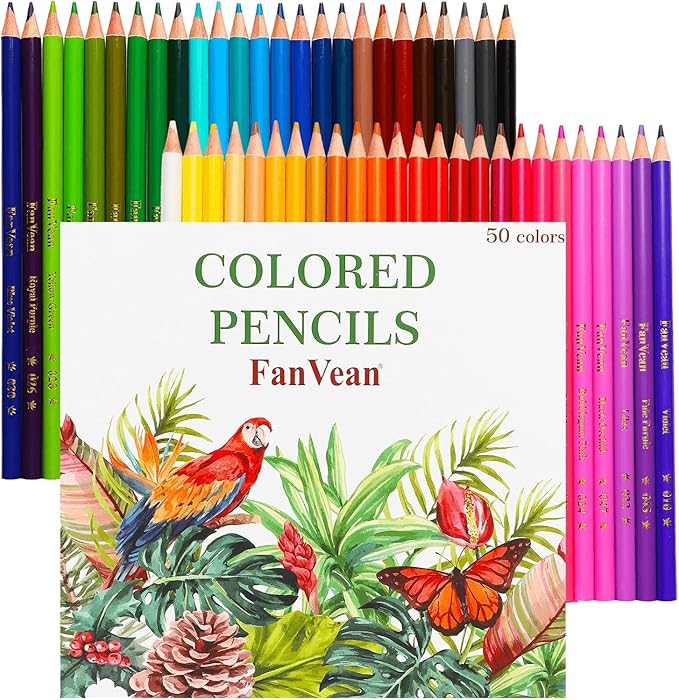 Colored Pencils 50 count Color Pencil by FanVean