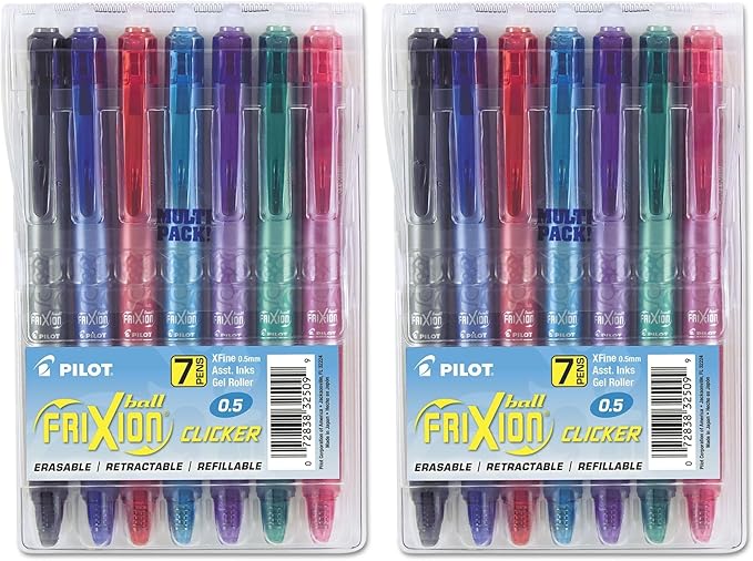 PILOT FriXion Clicker Erasable, Refillable & Retractable Gel Ink Pens Extra by PilotCorporationofAmerica