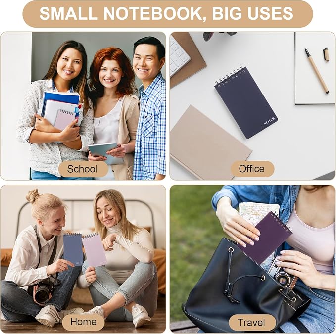 Thboxes 8 Pack Pocket Notebooks, 3 x 5 Spiral Notepads Mini Notebook 60 - Image 7