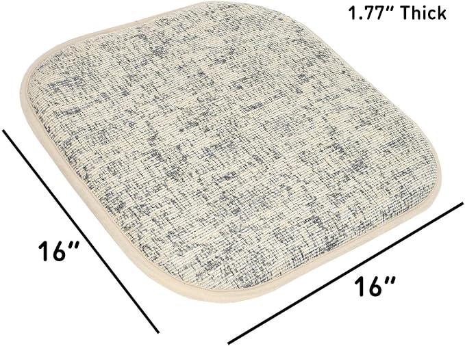 Sweet Home Collection Chair Cushion Memory Foam Pads Honeycomb Pattern Slip Non - Image 4