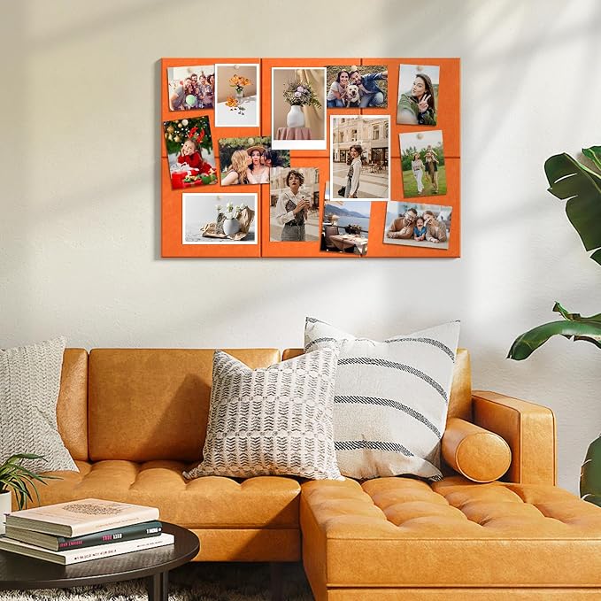 MaxGear Felt Bulletin Board 36" x 24", 6 Pack 11.8" x 11.8" Wall Panels - Image 6