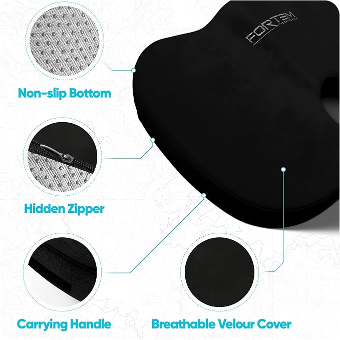 FORTEM Seat Cushion, Office Chair Cushion, Memory Foam Car Seat Cushions - Image 5