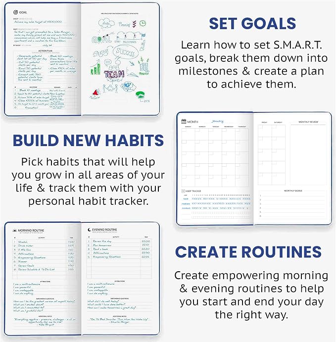 Wyze Planner Undated Daily Planner – 1-Year B5 Productivity Organizer - Image 3