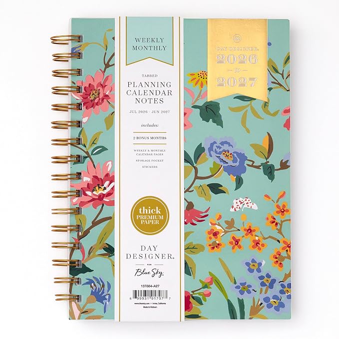 Blue Sky Day Designer 2026-2027 Weekly and Monthly Academic Year Planner by BlueSky