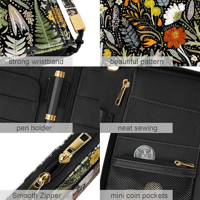 Family Passport Holder Wallet RFID Blocking Document Organizer PU Leather - Image 5