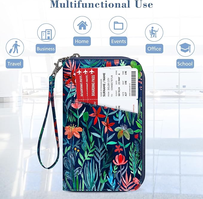 Fintie Family Passport Holder Wallet, RFID Blocking Travel Document Organizer - Image 4