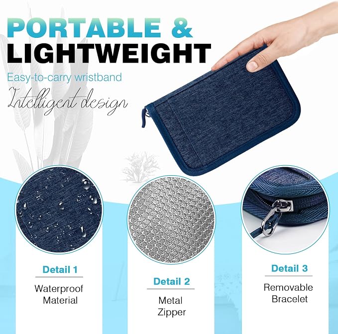 Single Passport Holder for Travel, RFID Travel Document Organizer for Women - Image 4