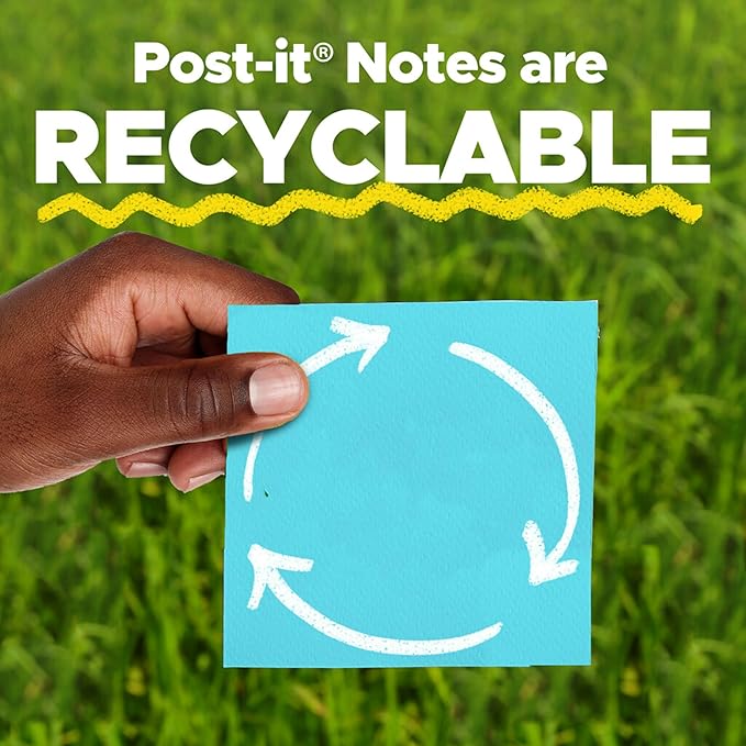 Post-it Super Sticky Notes, 3 x 3 in, 5 Pads, 90 Sheets/Pad | School Supplies - Image 9