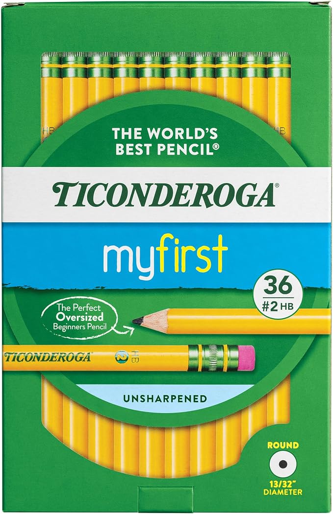 Ticonderoga My First Wood-Cased Pencils, 2 HB by Ticonderoga