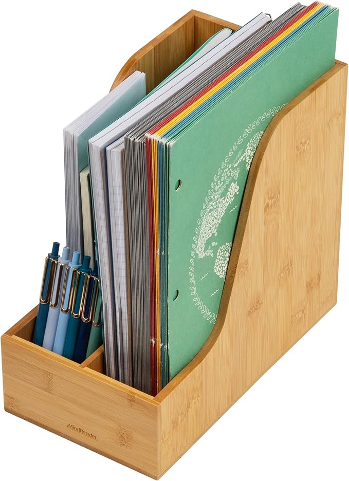 Mind Reader Vertical File Storage, Desktop Organizer, Magazine Holder - Image 4