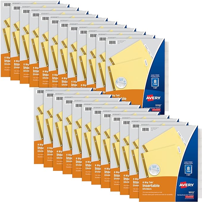 Avery Big Tab Insertable Dividers by Avery