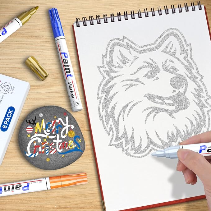 Silver Paint Pen Permanent Metallic Marker - Image 5