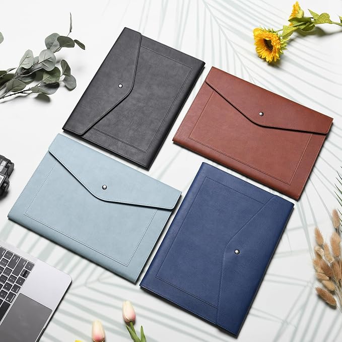 Wason A4 Document File PU Leather - Image 6