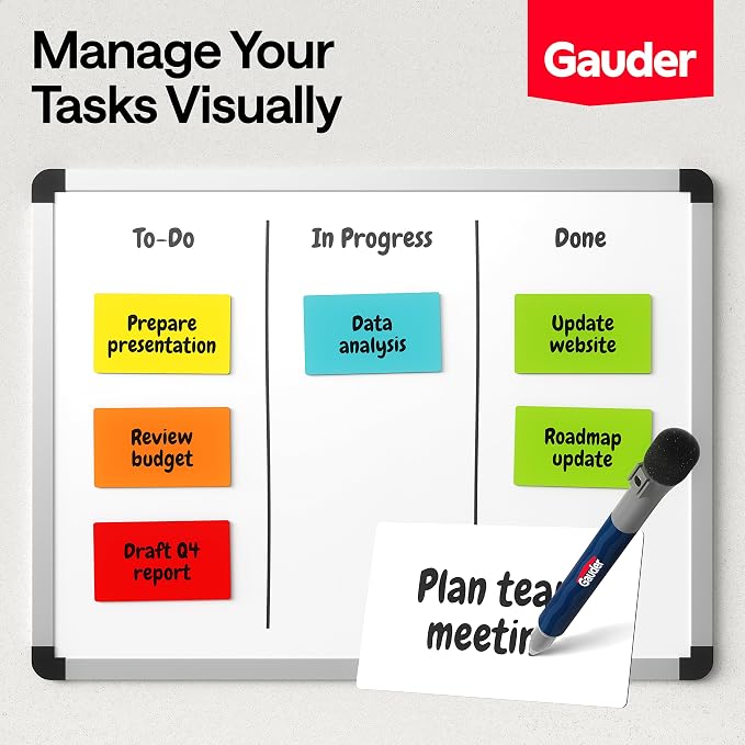 GAUDER Magnetic Dry Erase Labels | 30x Magnetic Labels | 30x Dry Erase Magnets - Image 4