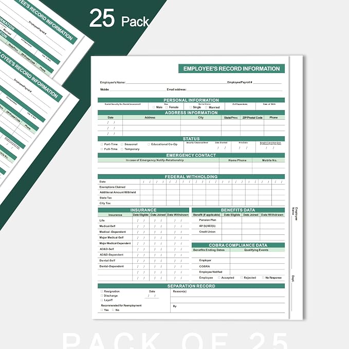 Employee Personnel File Folders, 9.5x11.5 Inch, Letter Size, Heavyweight - Image 5