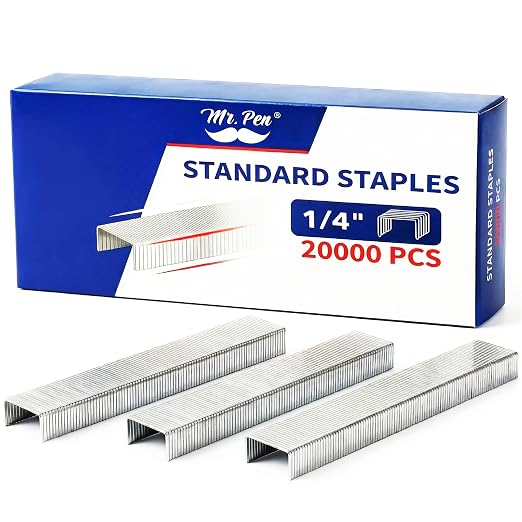 Mr. Pen- Staples for Stapler, 1/4 inch, 20 Sheet Capacity | Ideal for Desk by MrPen