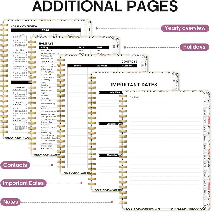 Planner 2026-2027, Academic Monthly and Weekly Calendar Planner - Image 5