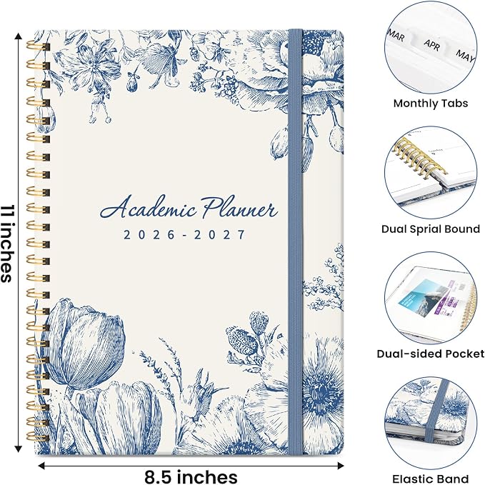 Planner 2026-2027, Hardcover Monthly and Weekly Academic Planner July 2026 - Image 4