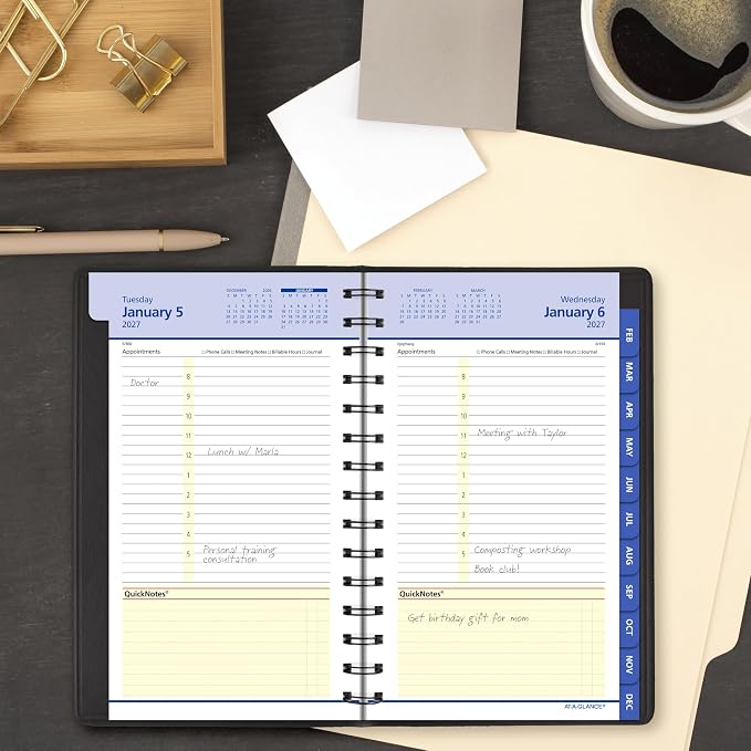 AT-A-GLANCE 2027 Appointment Book Planner, Daily & Monthly, QuickNotes - Image 2