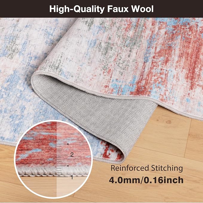 40"x50" Modern Abstract Office Chair Rug, Under Desk Rugs - Image 2