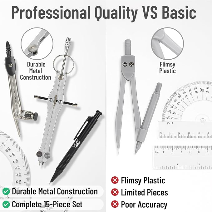 Mr. Pen- Geometry Set, 15 Piece Set - Image 7