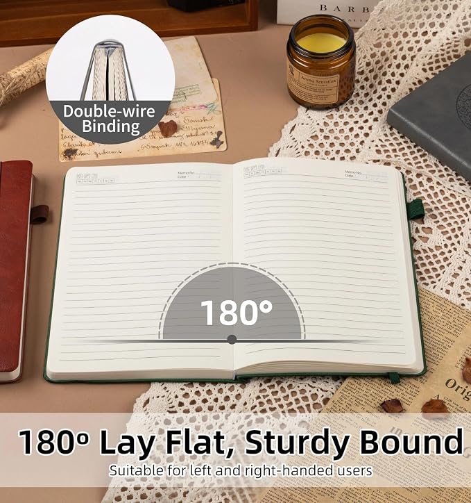 Lined Journal Notebook, A5 Leather Vintage Journals - Image 6