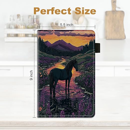 Black Horse Purple Flower Large Server Book - Image 2
