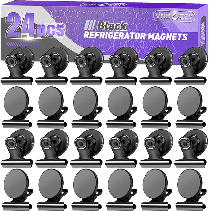 VNDUEEY 24 Pack Magnetic Clips Fridge Magnets, Strong Refrigerator Magnets by VNDUEEY