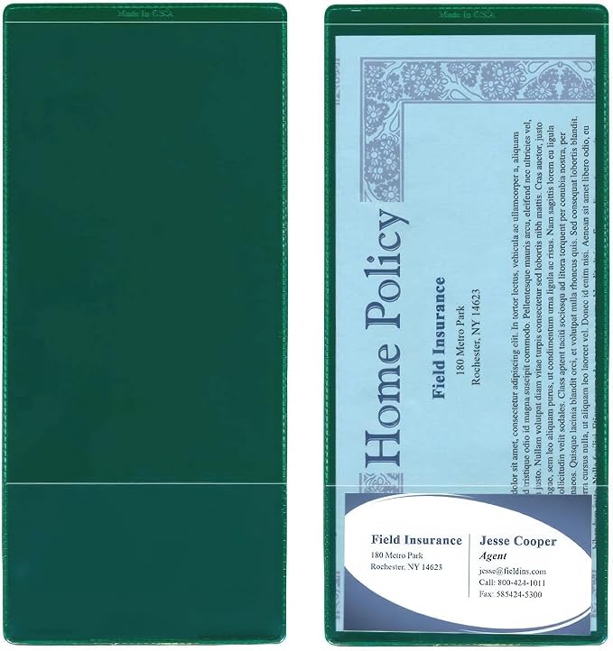 StoreSMART® - Green Plastic Policy/Lotto Ticket Holders - 200-Pack - INS30-G-200 by StoreSMART