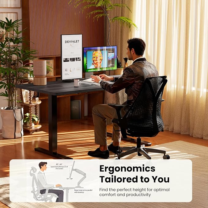 ErGear Height Adjustable Electric Standing Desk, 55 x 28 Inches Sit Stand up - Image 8