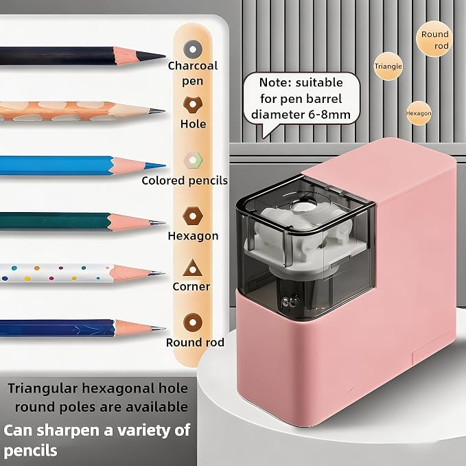 Electric Pencil Sharpener with Battery, Battery Powered, - Image 8