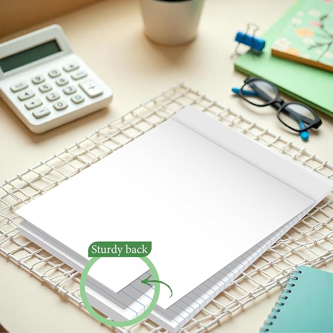 Note Pads 5.5 x 8.5 Small Legal Pads Wide Ruled Lined Writing Note Pads - Image 6