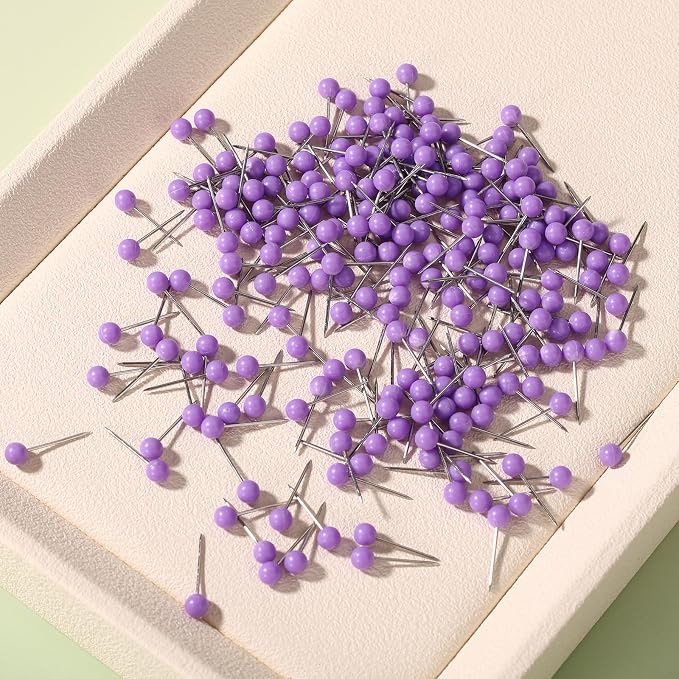 XIHIRCD 200pcs Map Push Pins, Map Tacks Round Head Pins Small Thumb Tacks - Image 4