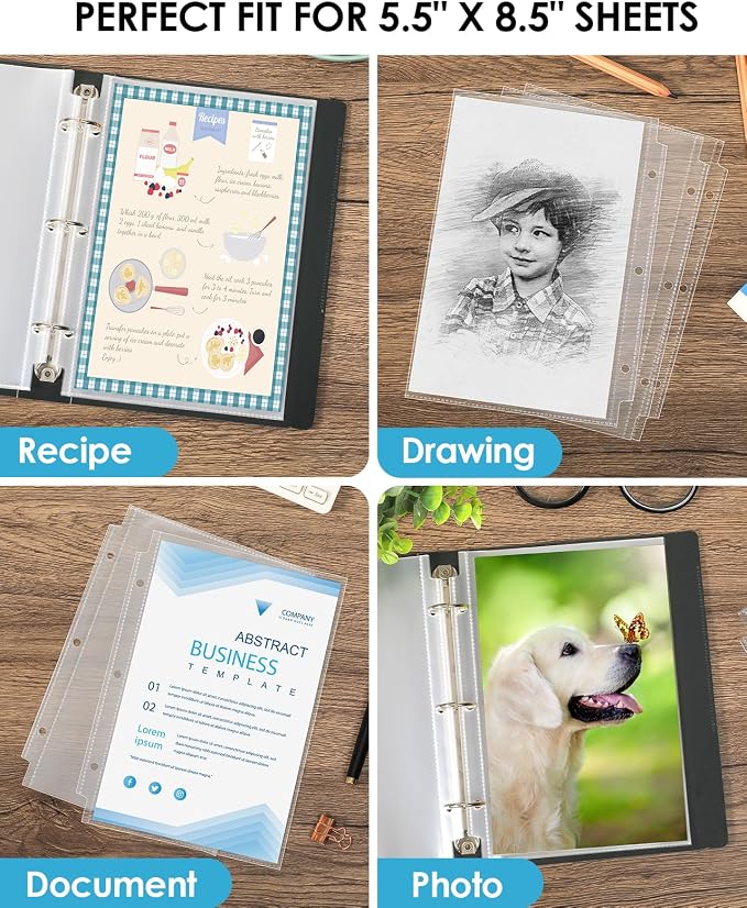 KTRIO Sheet Protectors 5.5 x 8.5 - Image 7