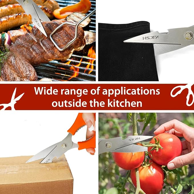 Kitchen Shears, Food Grade Stainless Steel Sharp Utility Scissors - Image 7