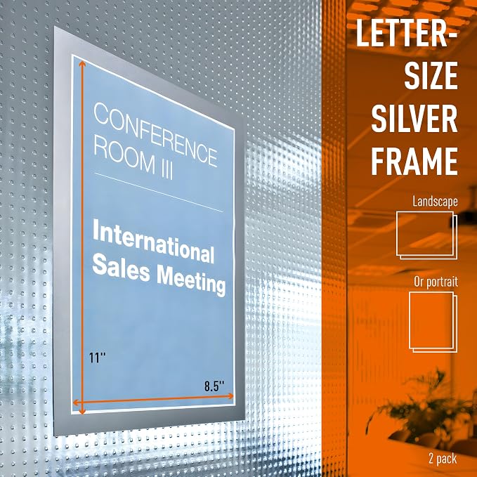 Durable Duraframe Self-Adhesive Sign Holder - Image 3