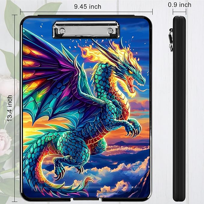 Blue Cloud Dragon A4 Clipboard - Image 4