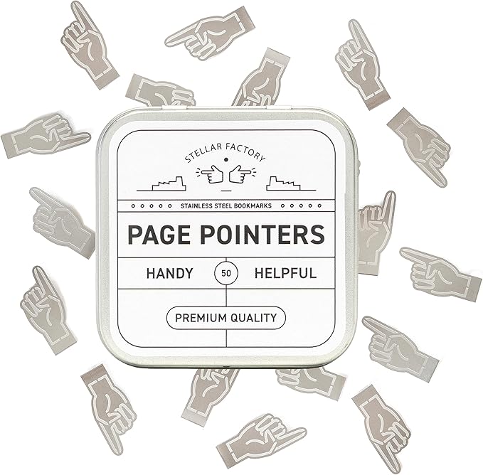 Stellar Factory Book Darts Page Pointer | Stainless Steel Line Markers by StellarFactory
