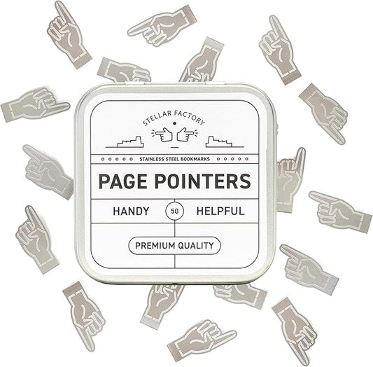 Stellar Factory Book Darts Page Pointer | Stainless Steel Line Markers by StellarFactory
