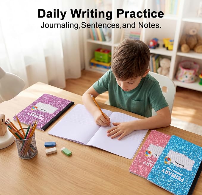 BESARME 24 Pack Primary Composition Notebook Bulk, K-2 Writing Journal Notebooks - Image 5